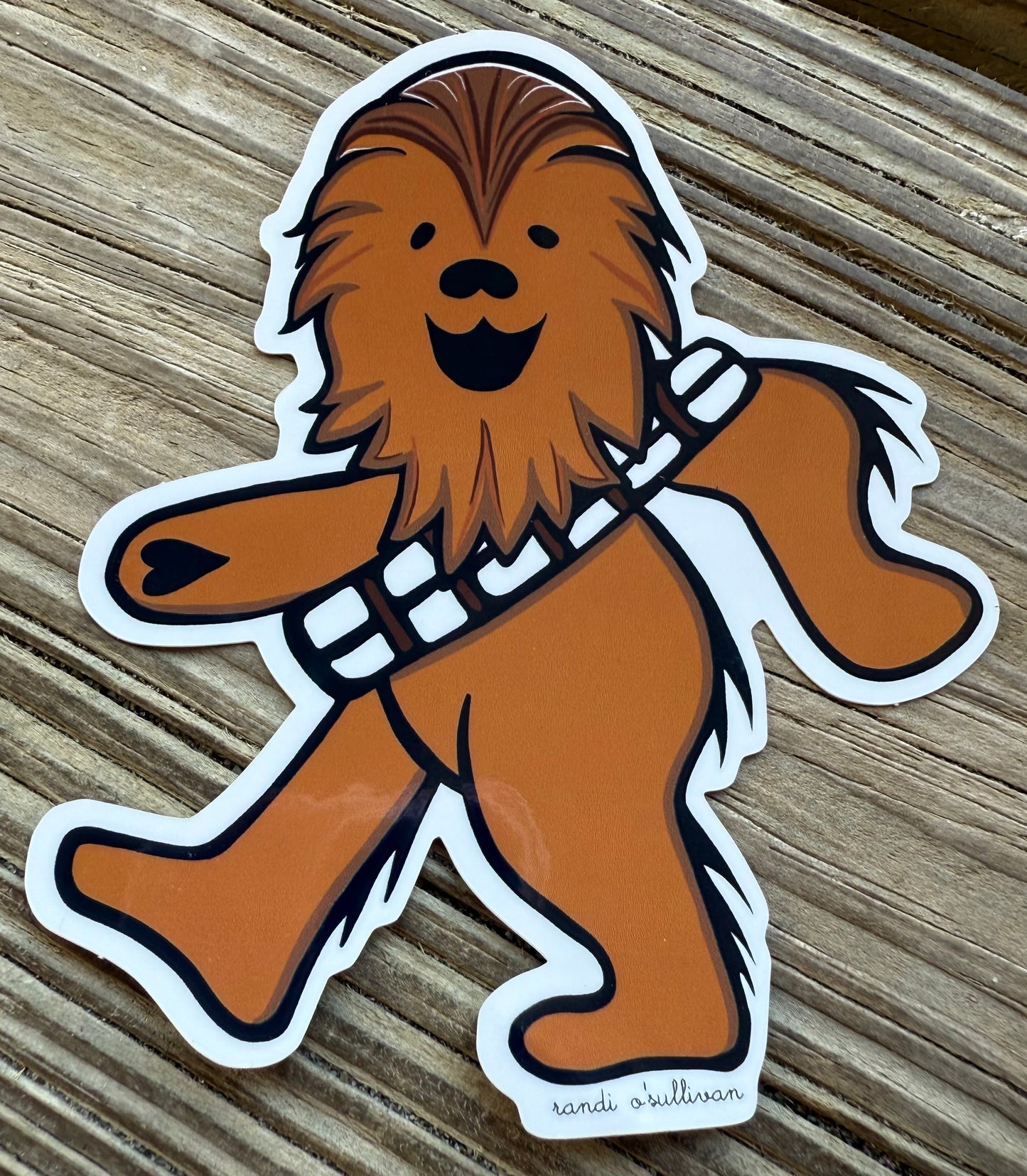 vinyl sticker - chewbacca dancing bear sticker - chewie wookiee grateful dead / deadhead / star wars fan sticker