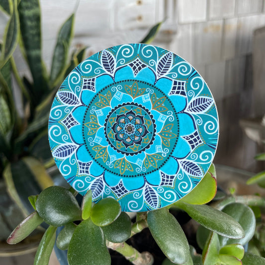vinyl mandala sticker - oceanic opulence