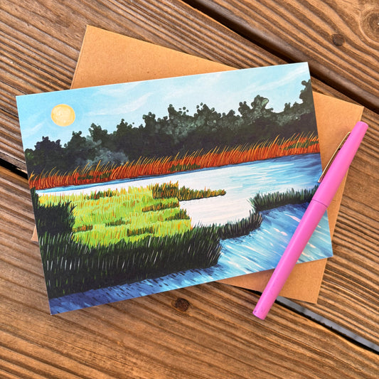 greeting card - full moon in frisco