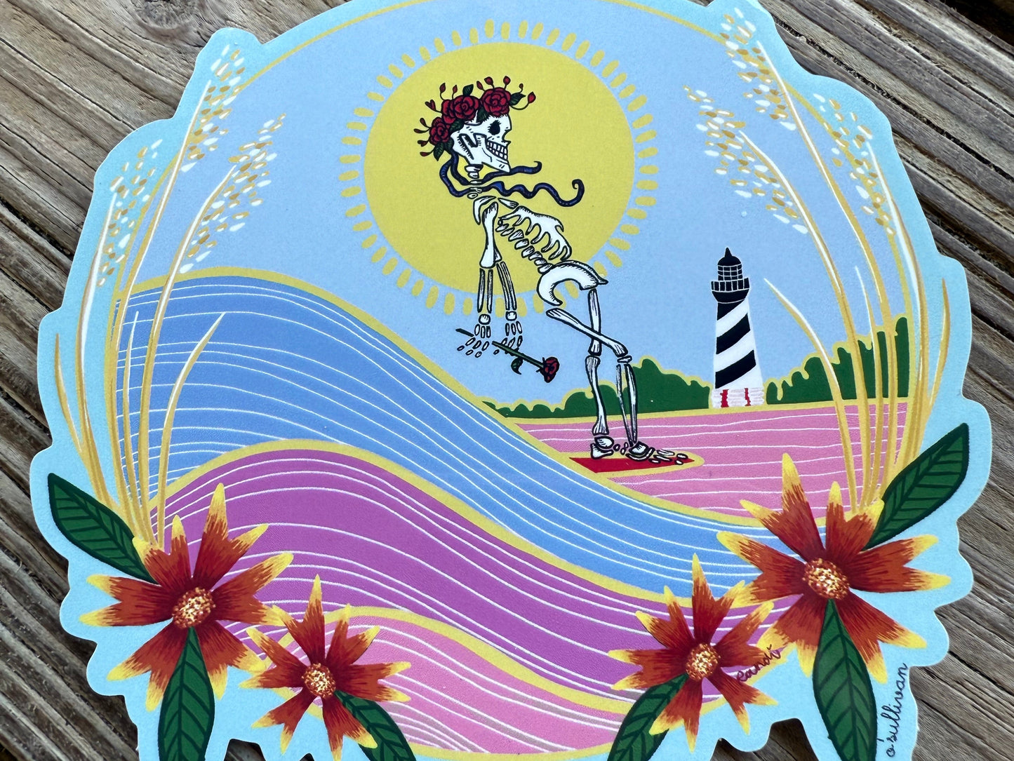 vinyl sticker - bertha surfs
