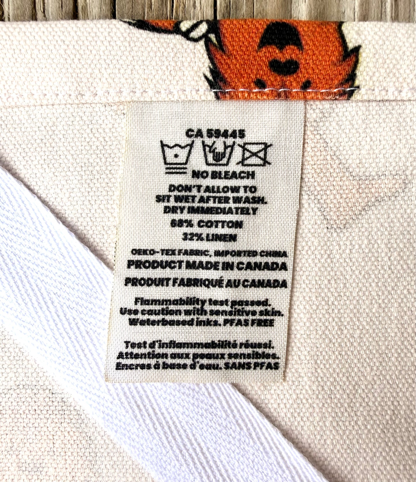 tea towel - dancing chewie - organic cotton linen hemp
