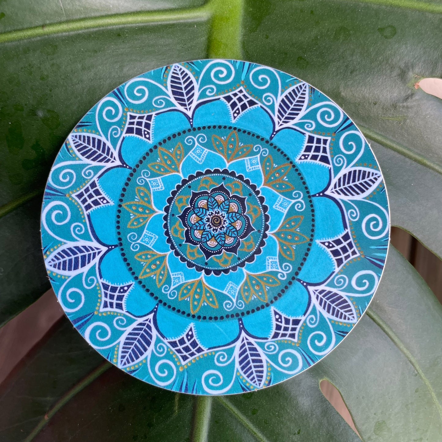 vinyl mandala sticker - oceanic opulence