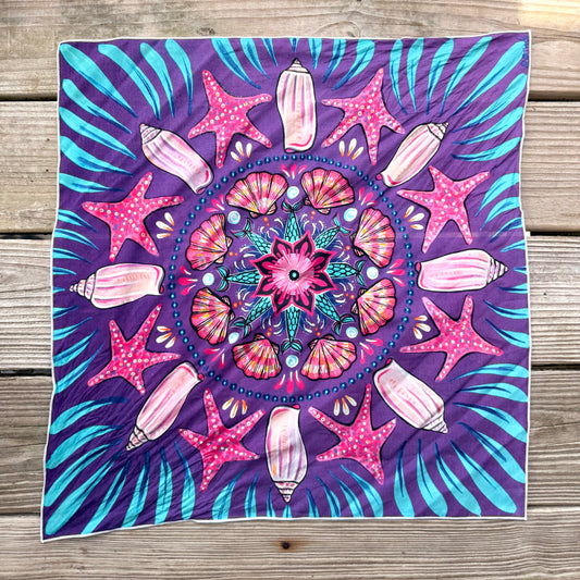 mermaid mandala bandana - silk/cotton mandala bandana (Copy)