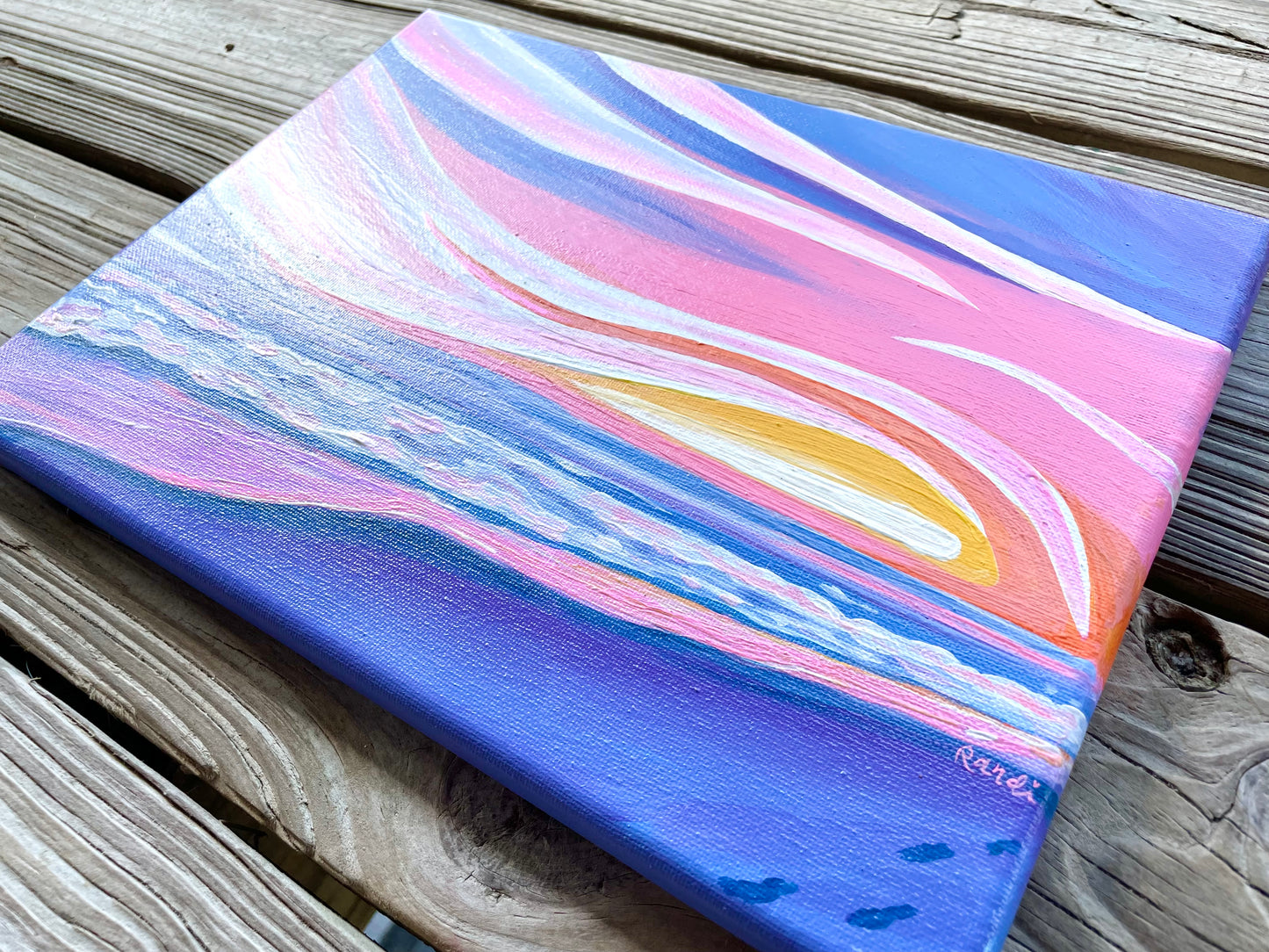 sunset on shelly island - original painting