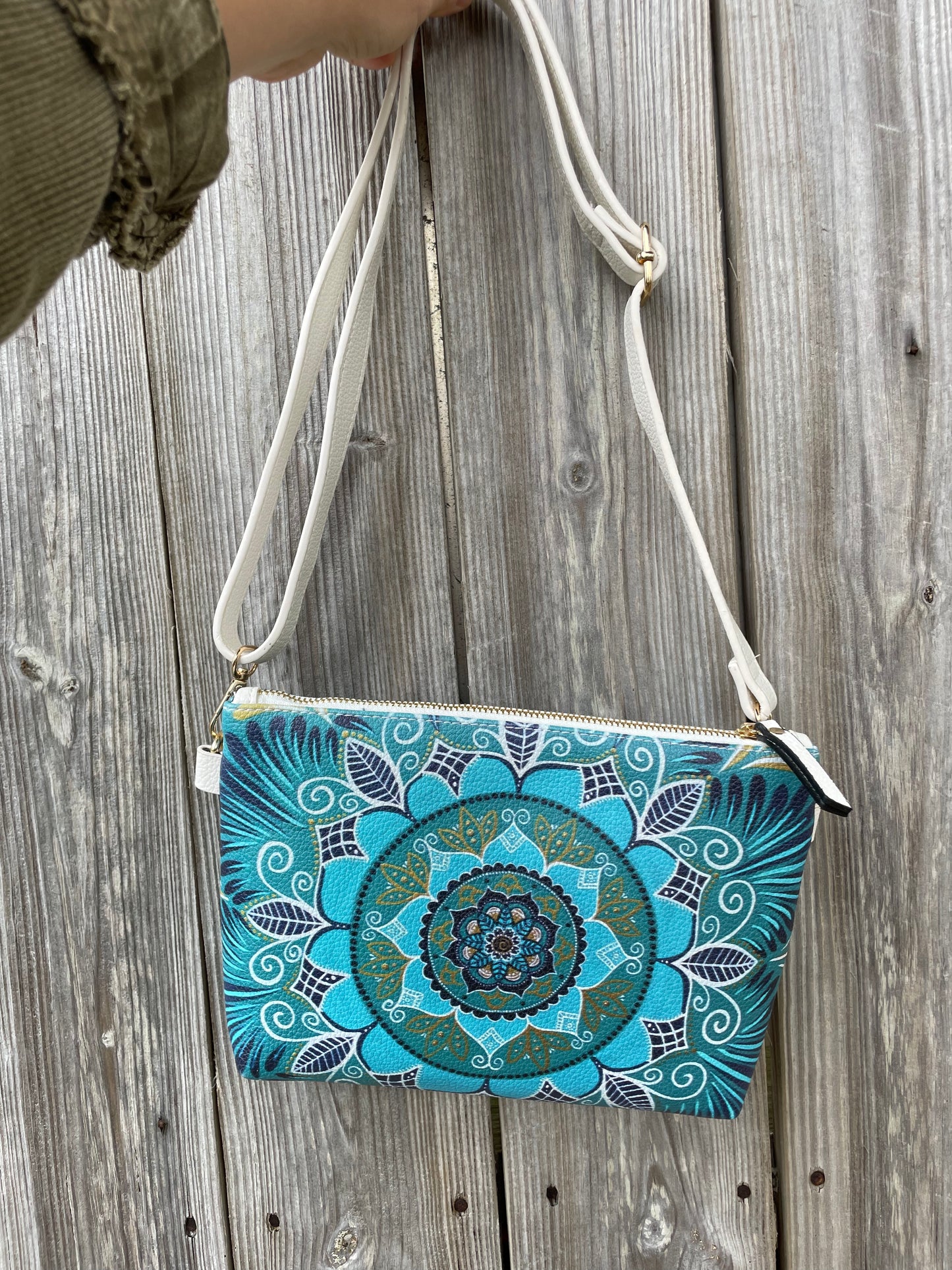oceanic opulence vegan crossbody purse - mandala bag
