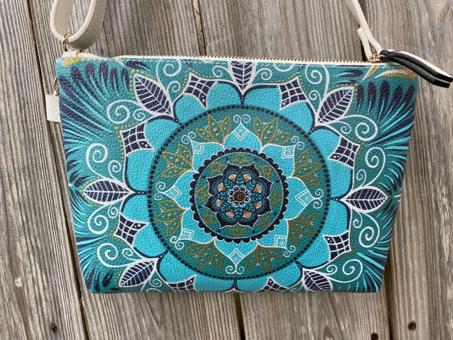 oceanic opulence vegan crossbody purse - mandala bag