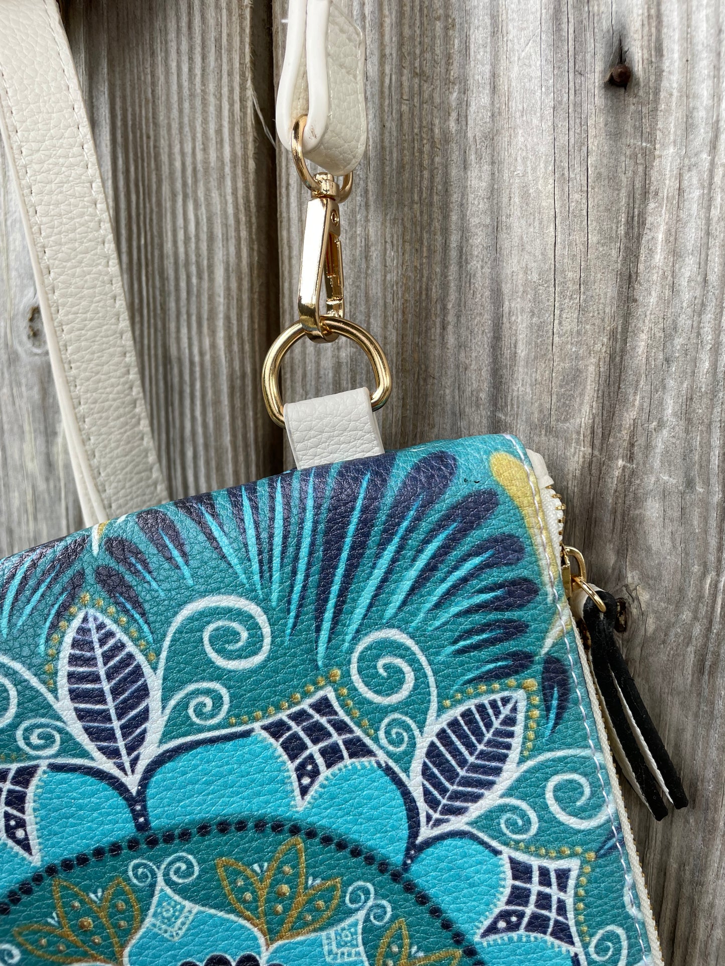 oceanic opulence vegan crossbody purse - mandala bag