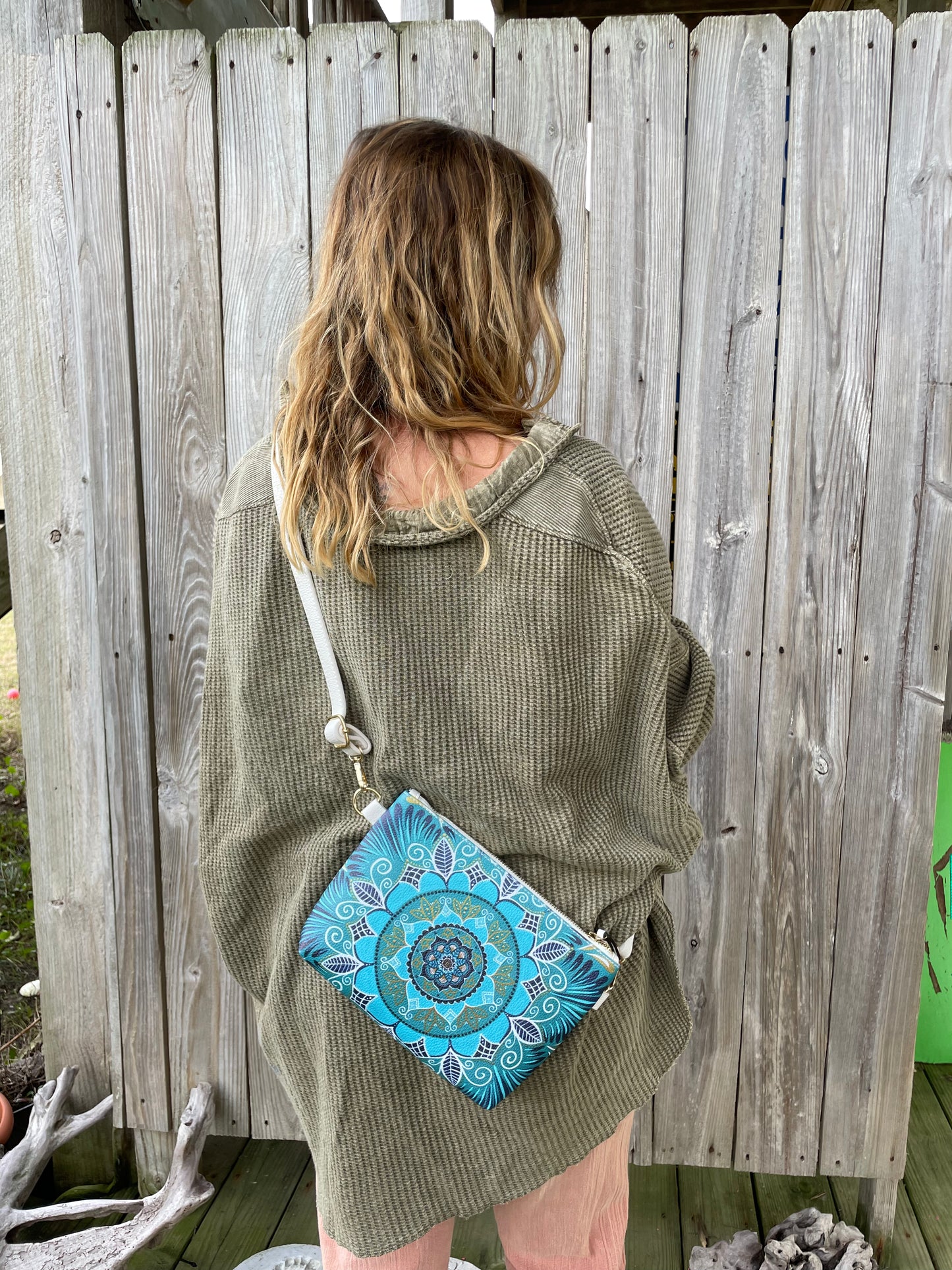 oceanic opulence vegan crossbody purse - mandala bag