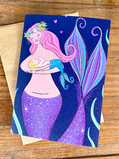 blank greeting card - sea section