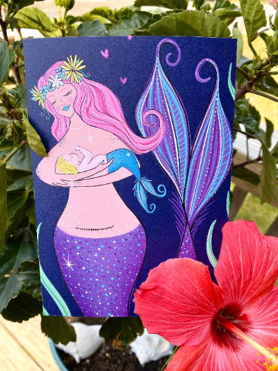 blank greeting card - sea section