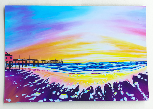 sunrise at rodanthe pier - archival print