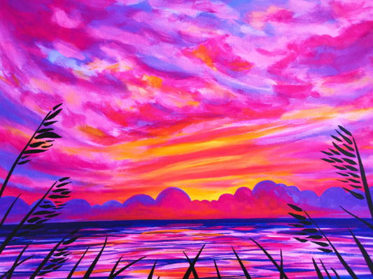 sea oats at sundown - archival print