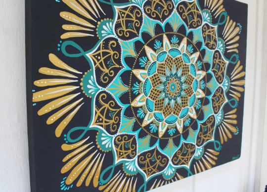 celestial splendor - original mandala painting