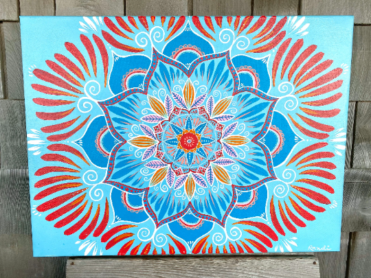 smile meditation - original mandala painting