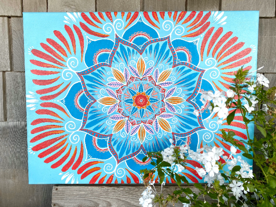 smile meditation - original mandala painting