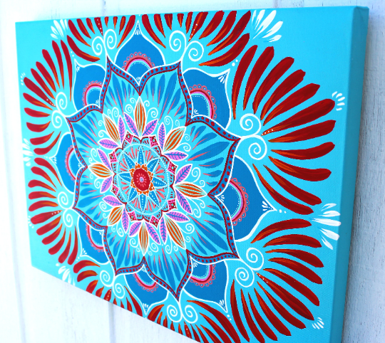 smile meditation - original mandala painting