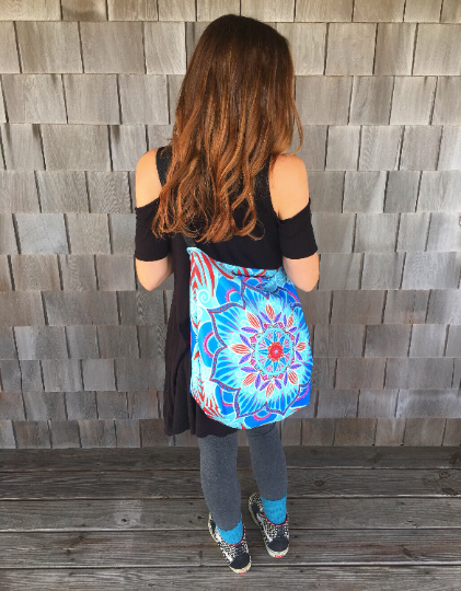smile meditation tote bag - mandala bag