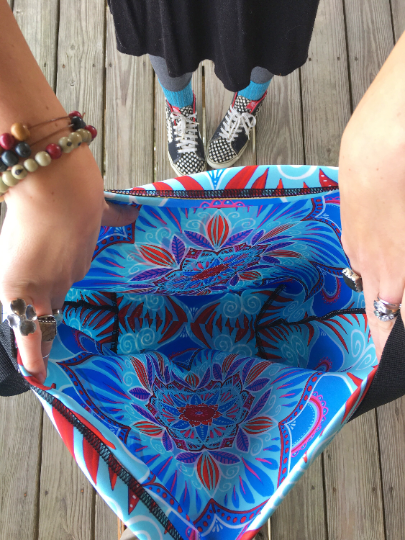 smile meditation tote bag - mandala bag