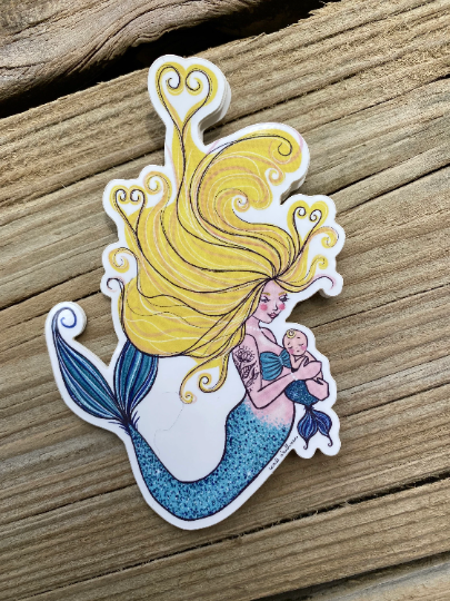 vinyl sticker - mermama