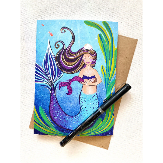 blank greeting card - mermama