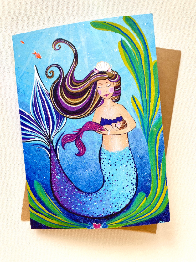 blank greeting card - mermama