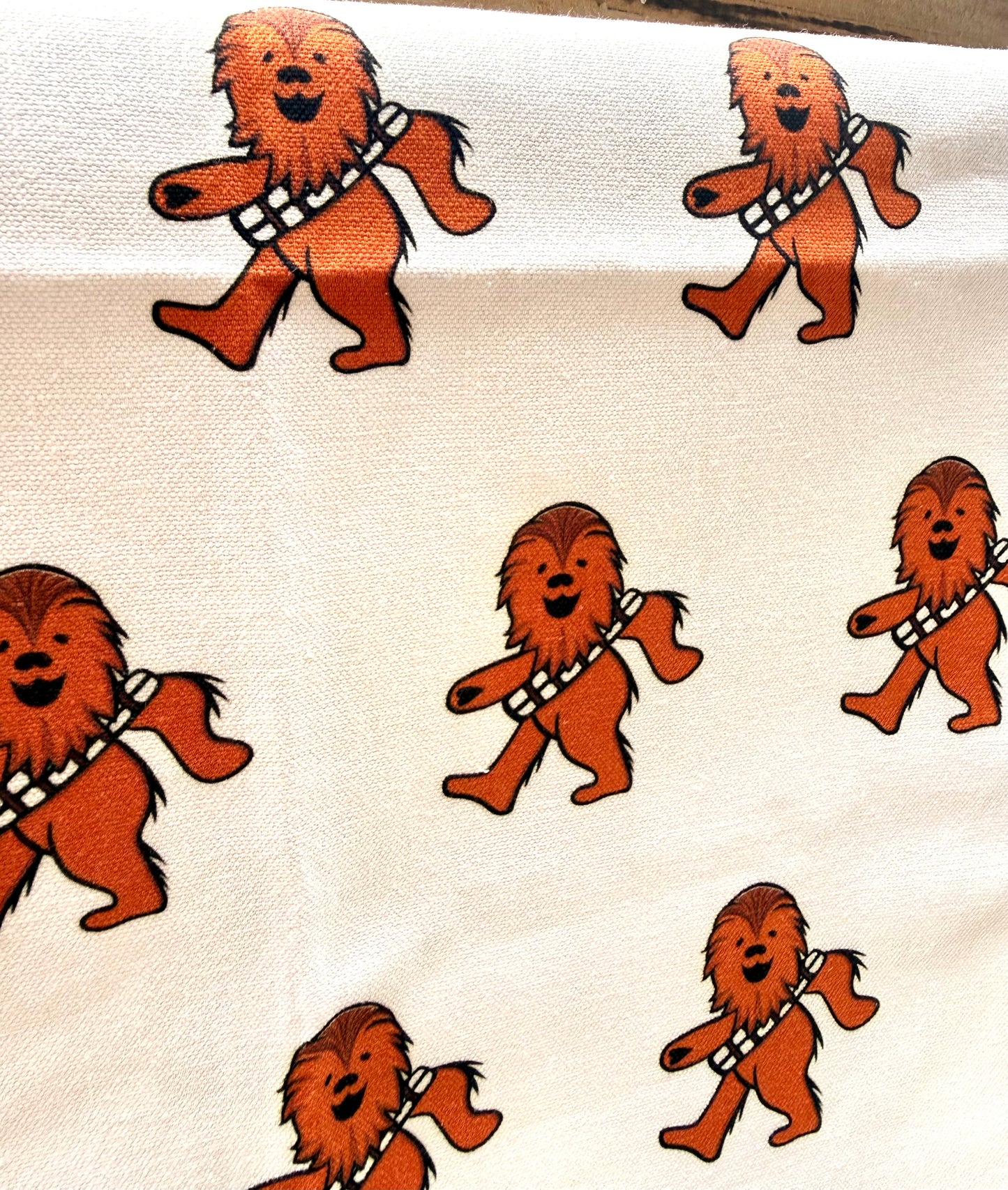 tea towel - dancing chewie - organic cotton linen hemp
