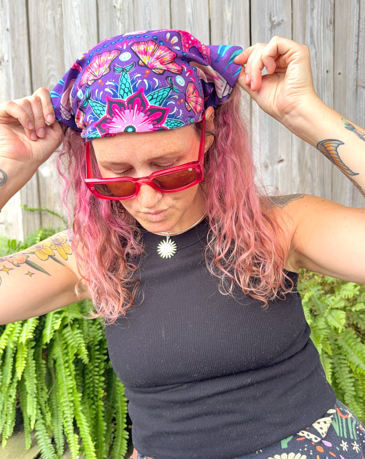 mermaid mandala bandana - silk/cotton mandala bandana (Copy)