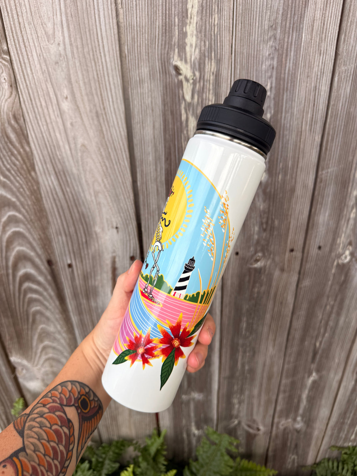 bertha surfs stainless steel water bottle