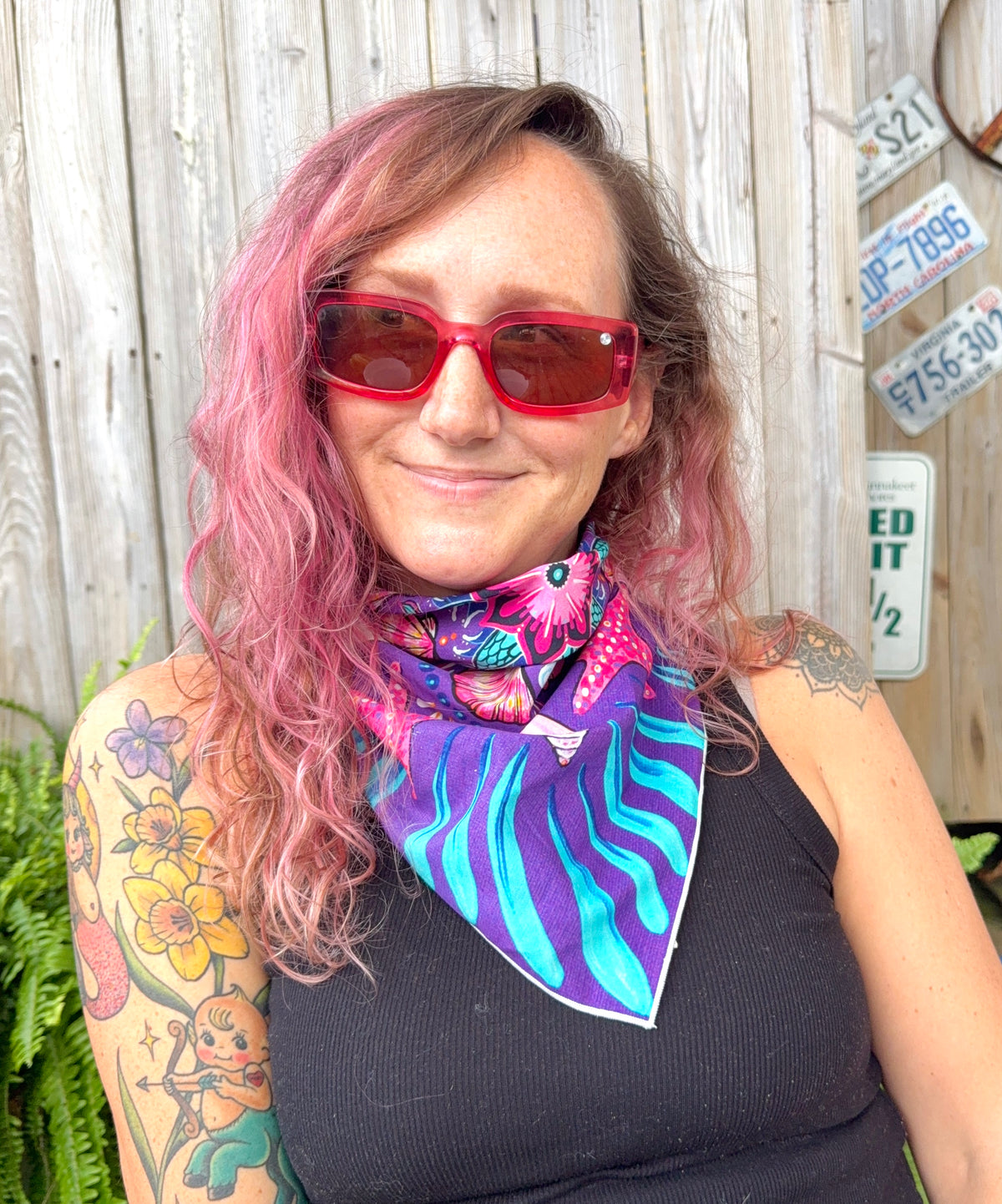 mermaid mandala bandana - silk/cotton mandala bandana (Copy)