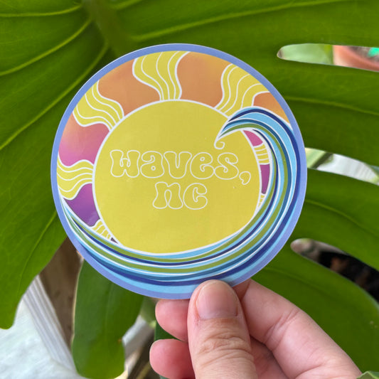 waves, nc - vinyl sticker