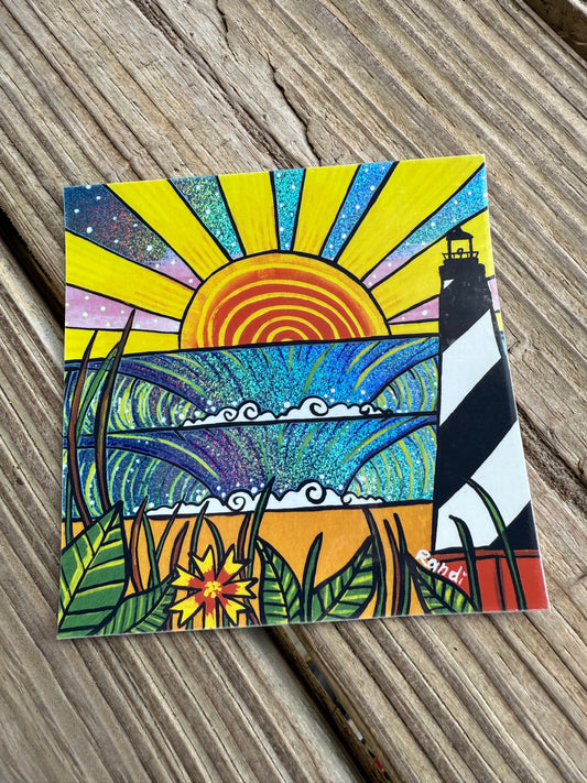 sparkly hatteras delight - glitter vinyl sticker
