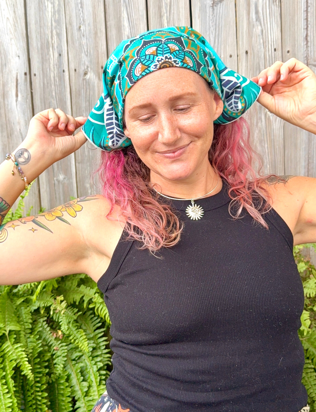 oceanic opulence bandana - silk/cotton mandala bandana