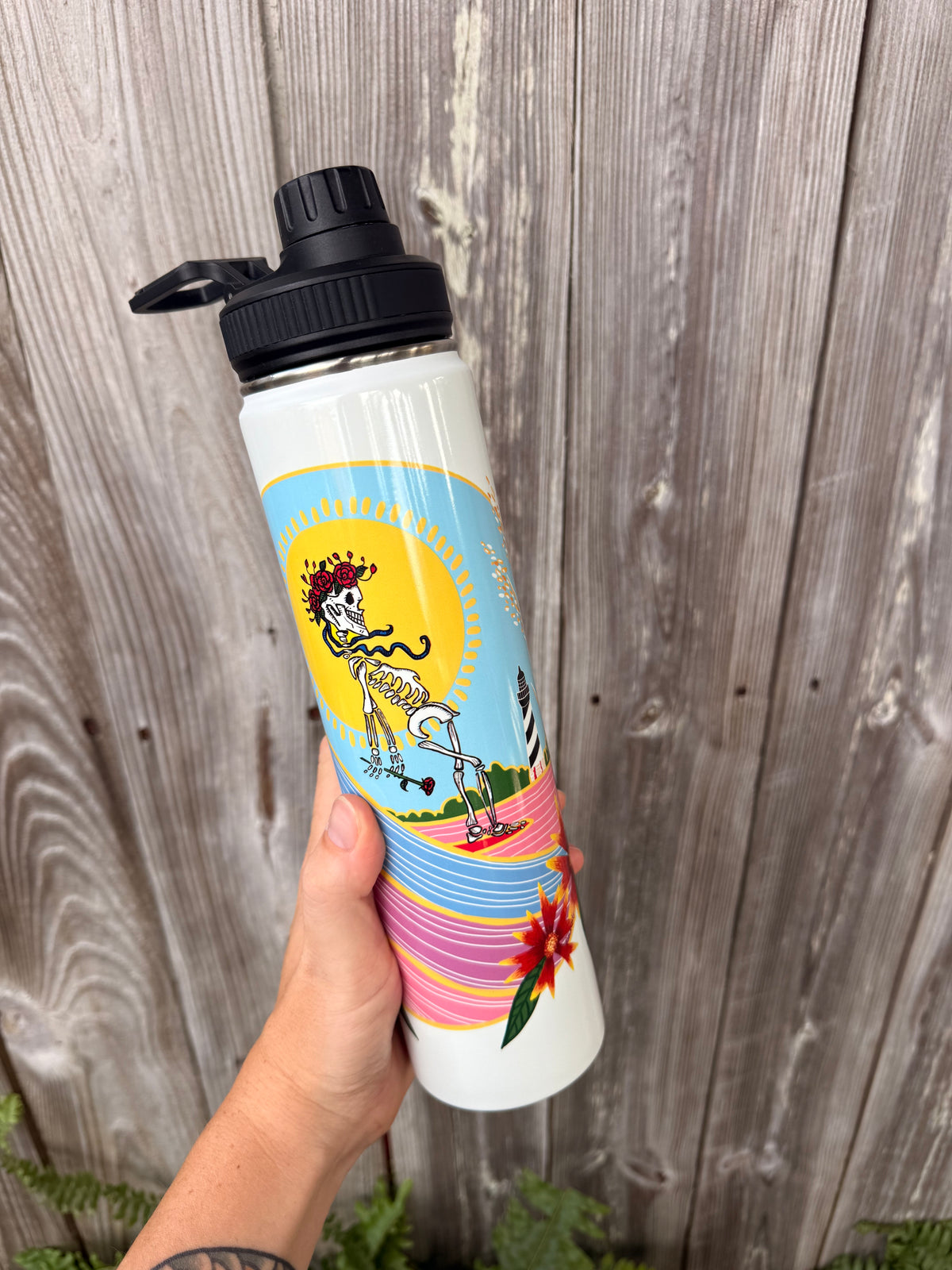 bertha surfs stainless steel water bottle