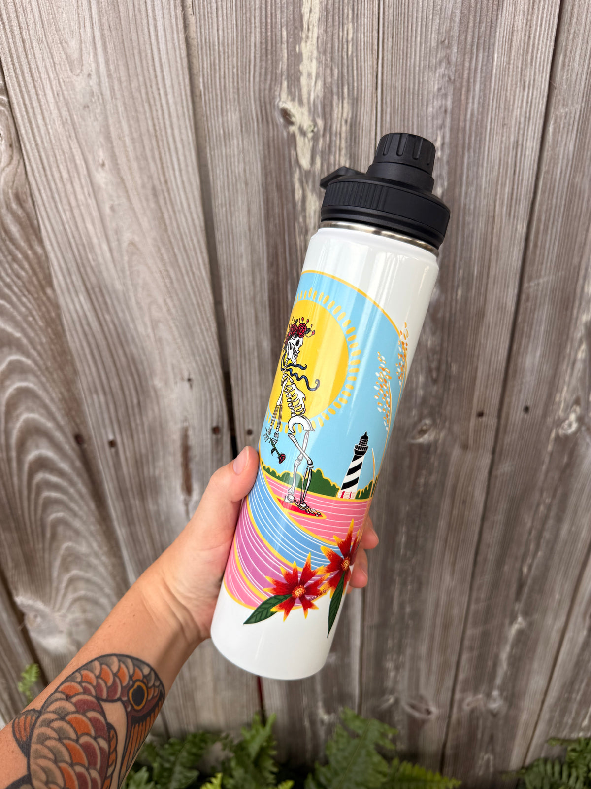 bertha surfs stainless steel water bottle