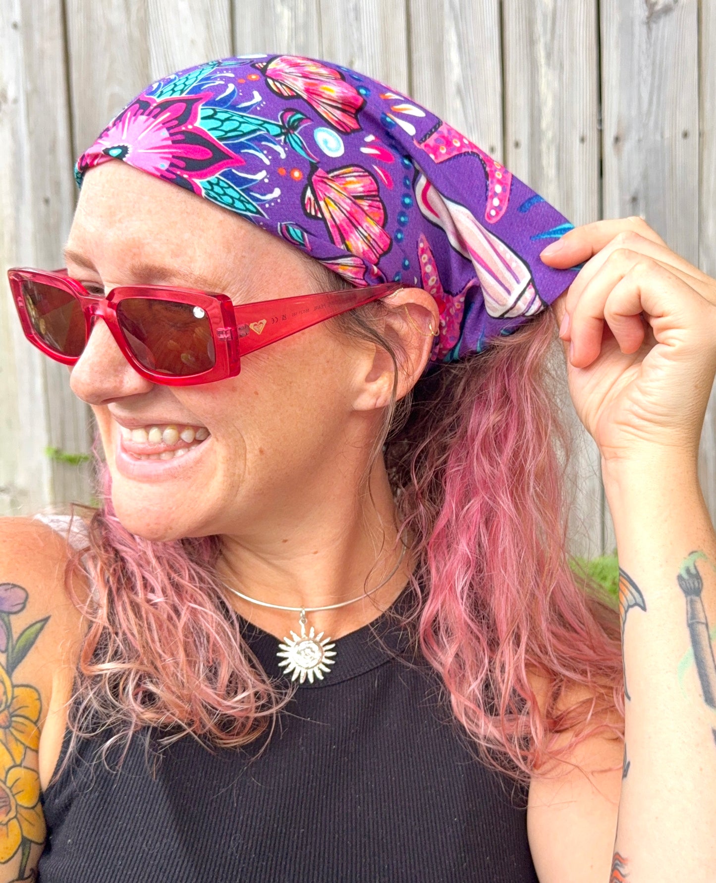 mermaid mandala bandana - silk/cotton mandala bandana (Copy)