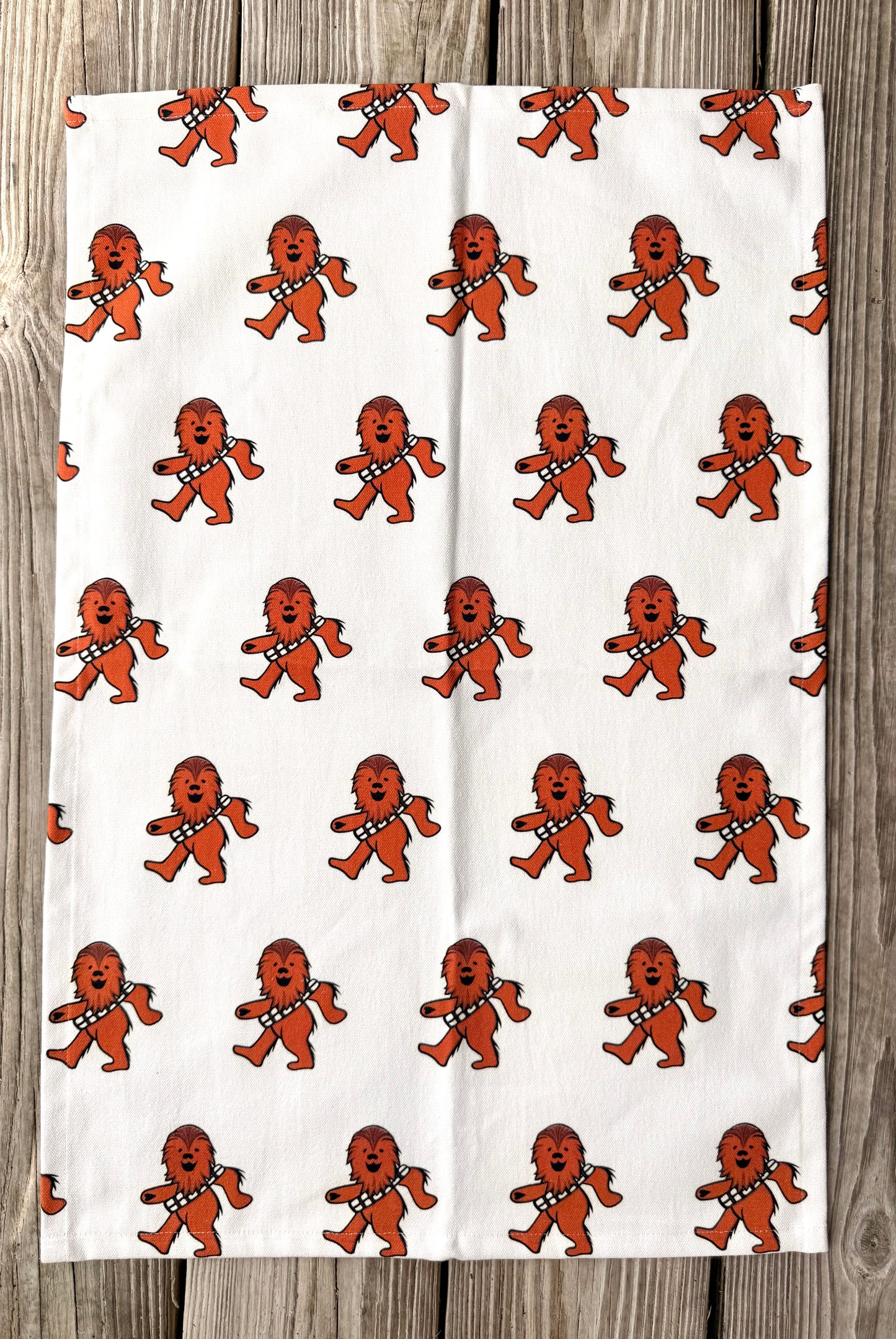 tea towel - dancing chewie - organic cotton linen hemp