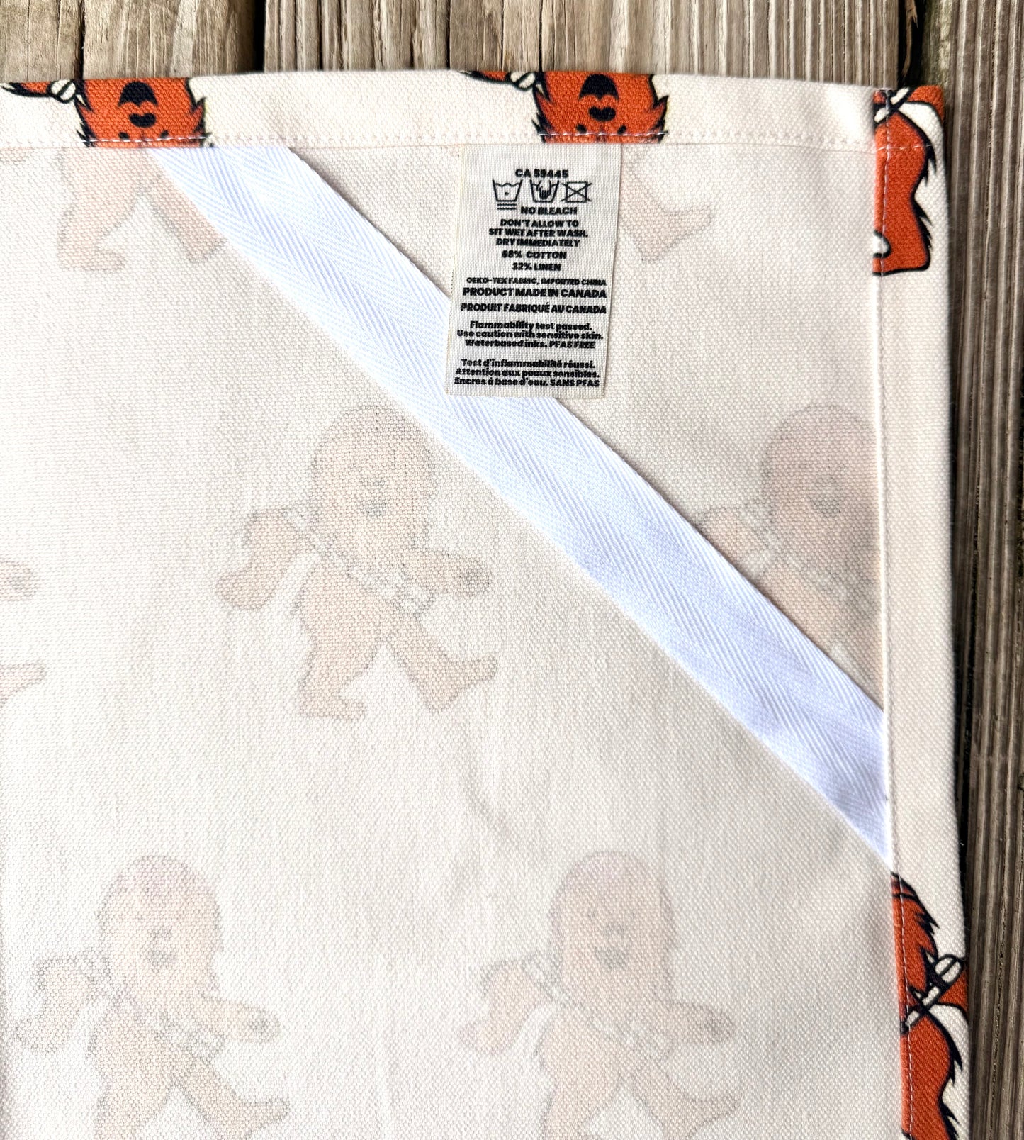 tea towel - dancing chewie - organic cotton linen hemp