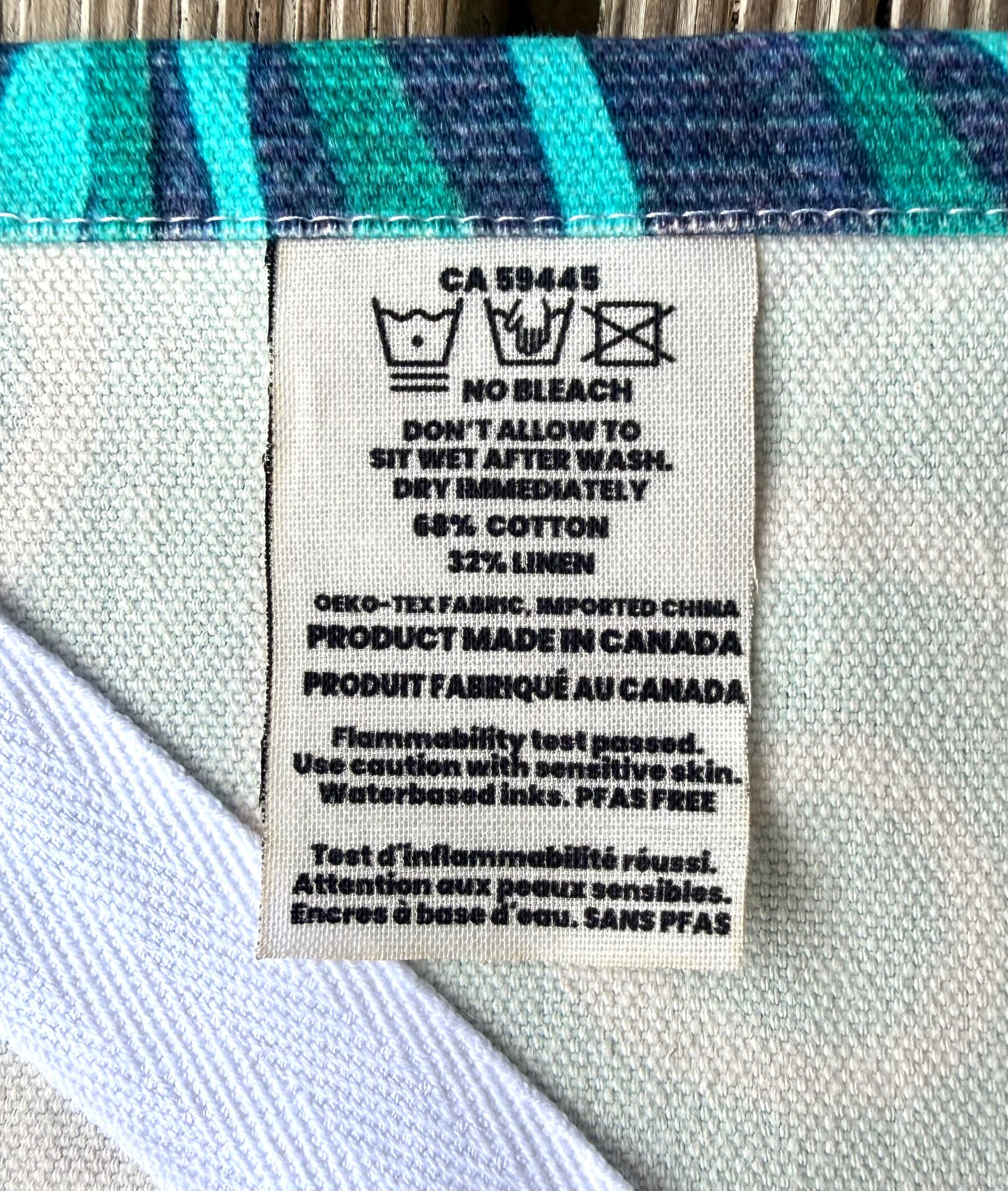 tea towel - oceanic opulence - organic cotton linen hemp