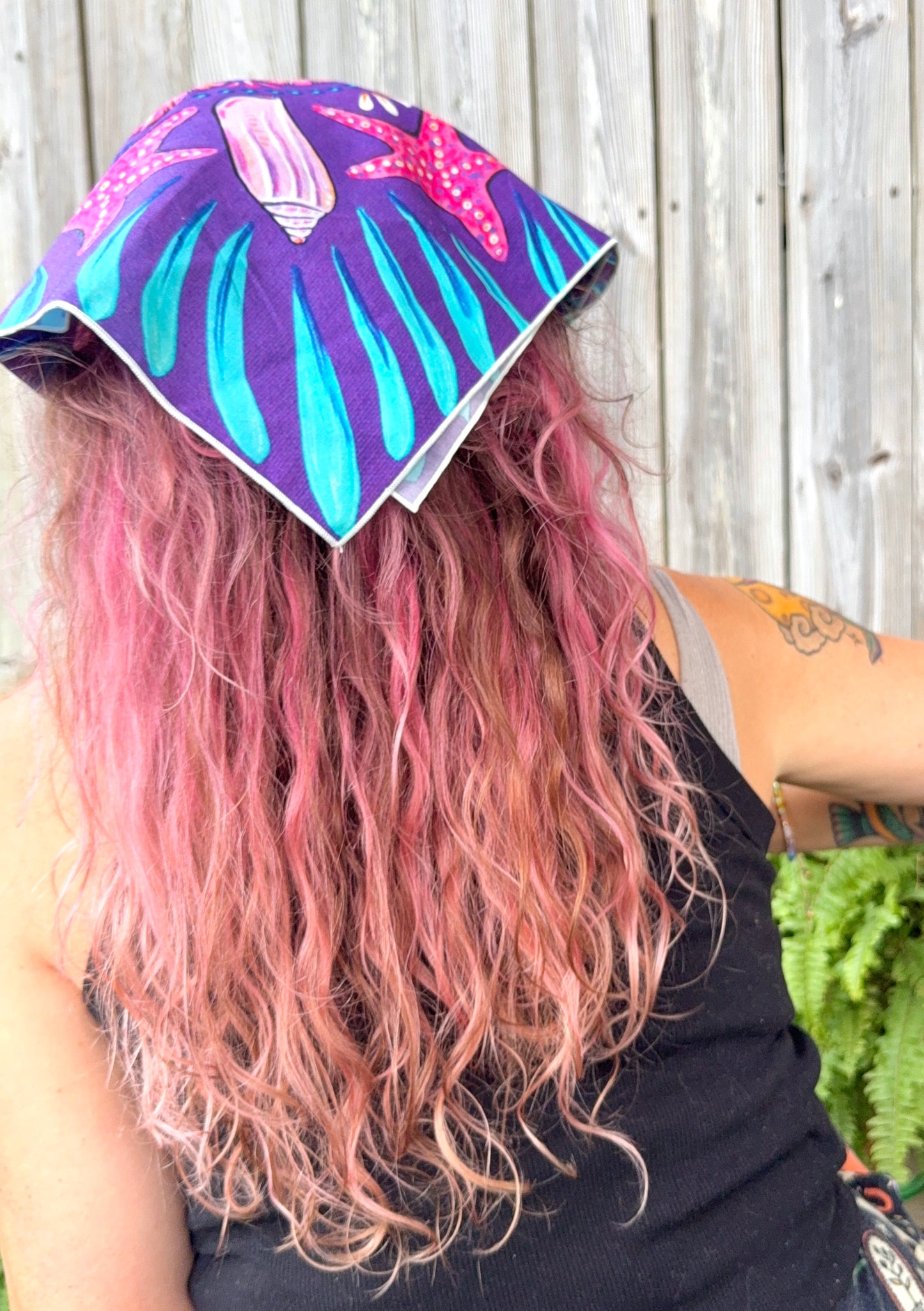 mermaid mandala bandana - silk/cotton mandala bandana (Copy)