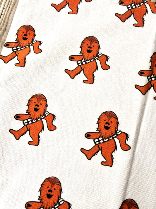 tea towel - dancing chewie - organic cotton linen hemp