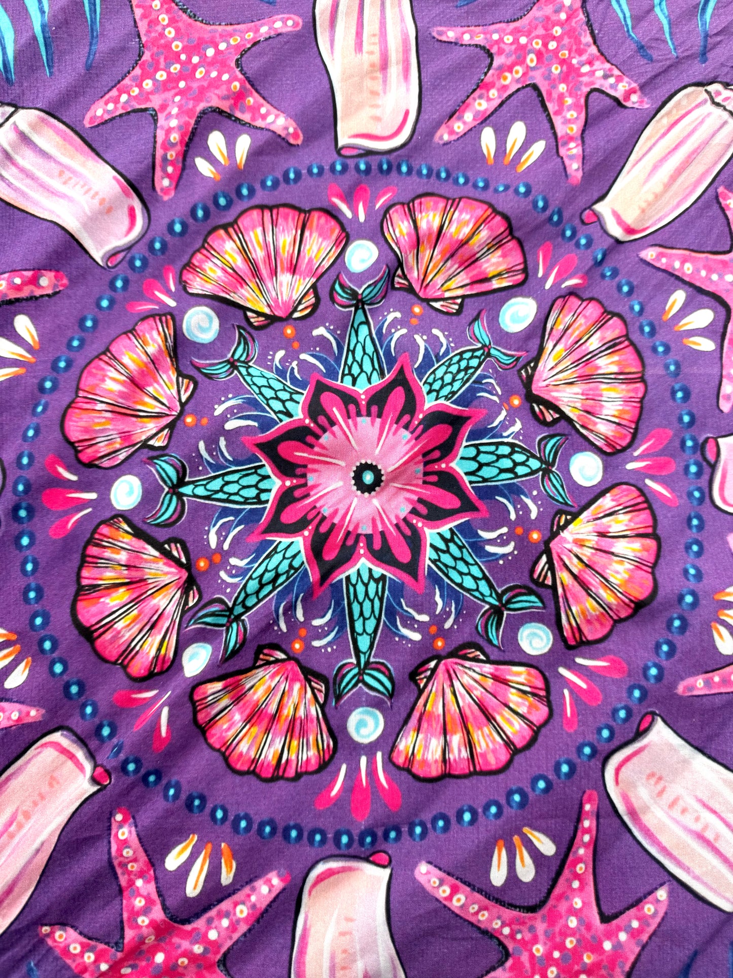 mermaid mandala bandana - silk/cotton mandala bandana (Copy)