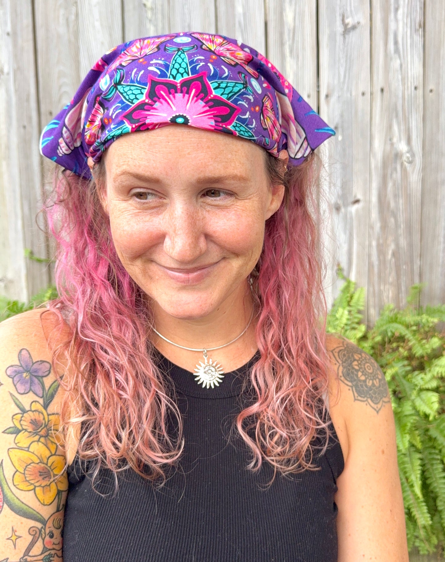 mermaid mandala bandana - silk/cotton mandala bandana (Copy)