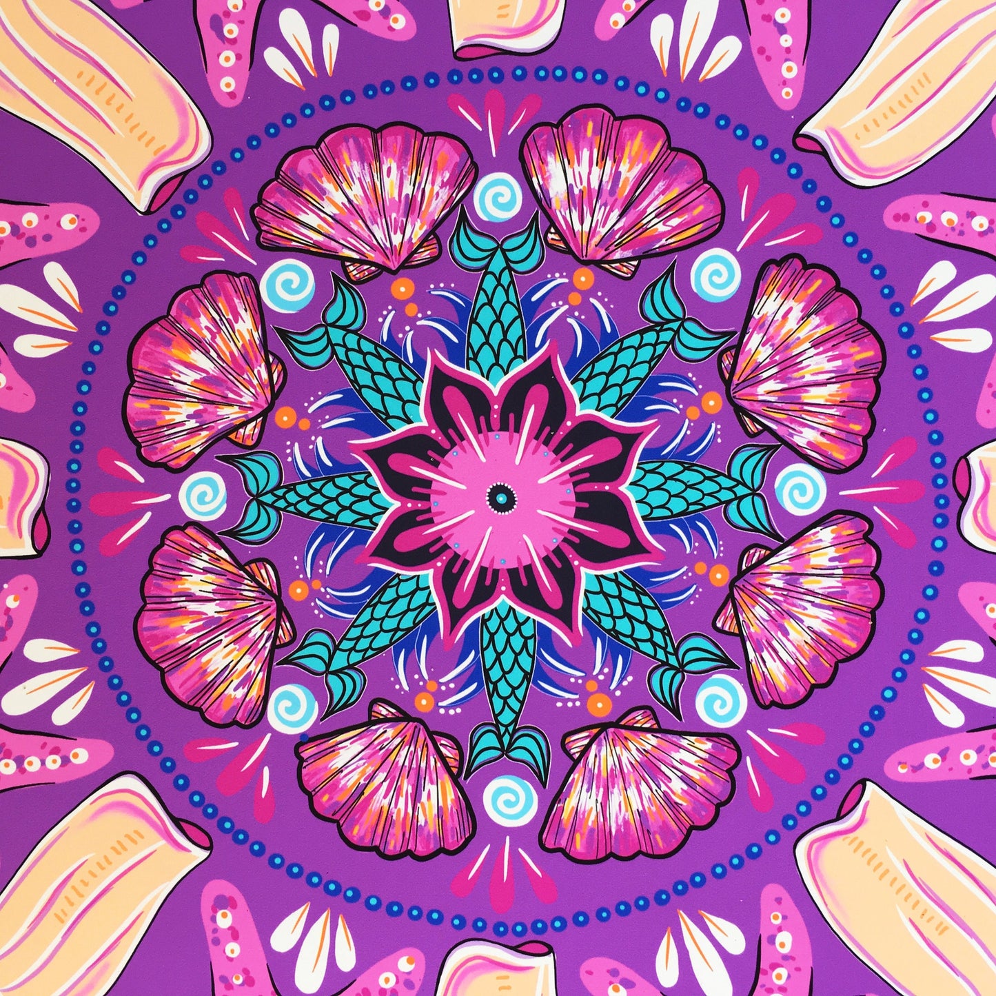 archival print - a mermaid’s mandala