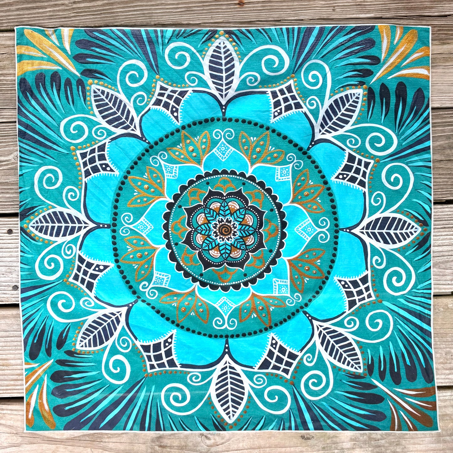 oceanic opulence bandana - silk/cotton mandala bandana