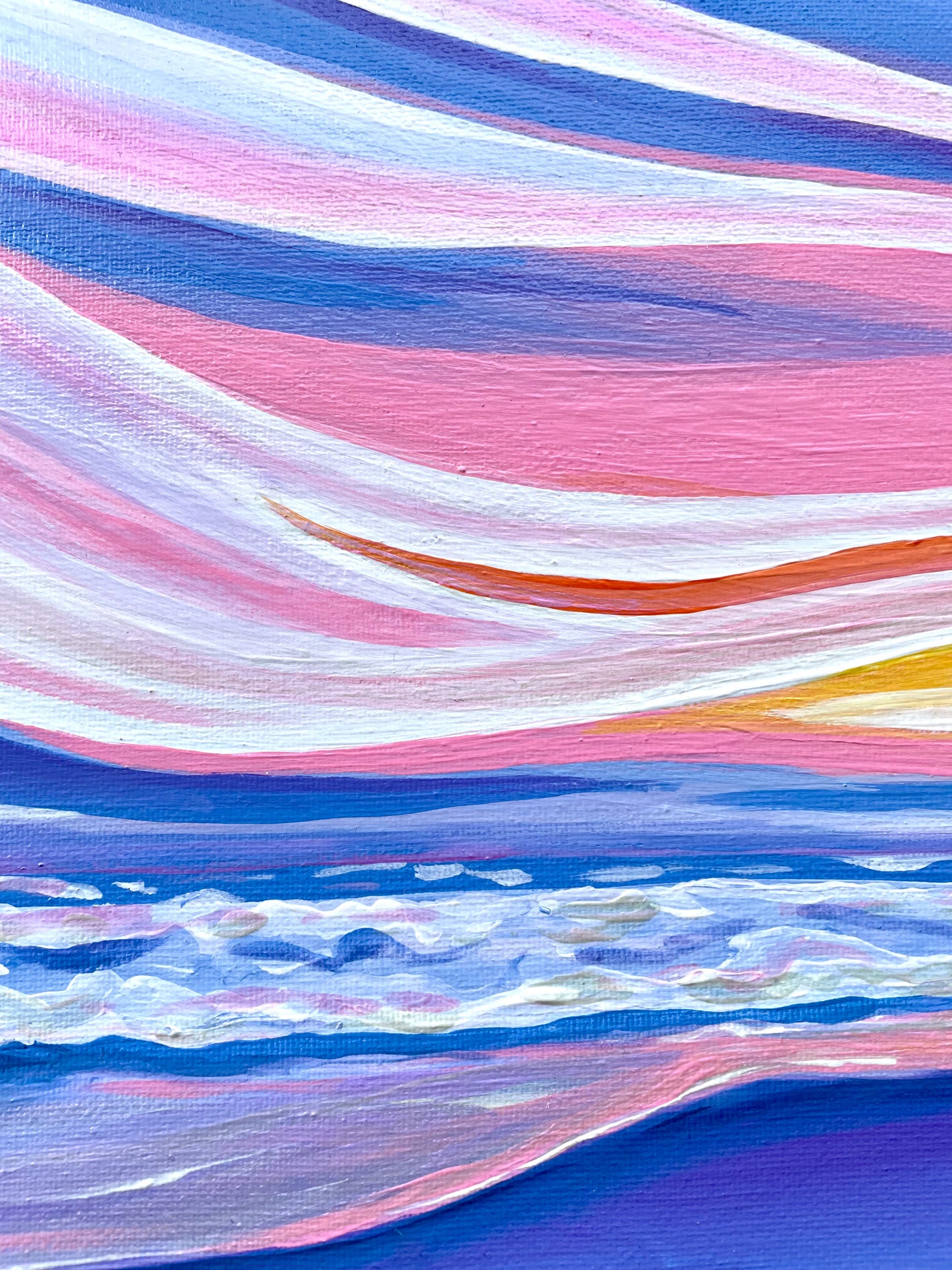 sunset on shelly island - original painting
