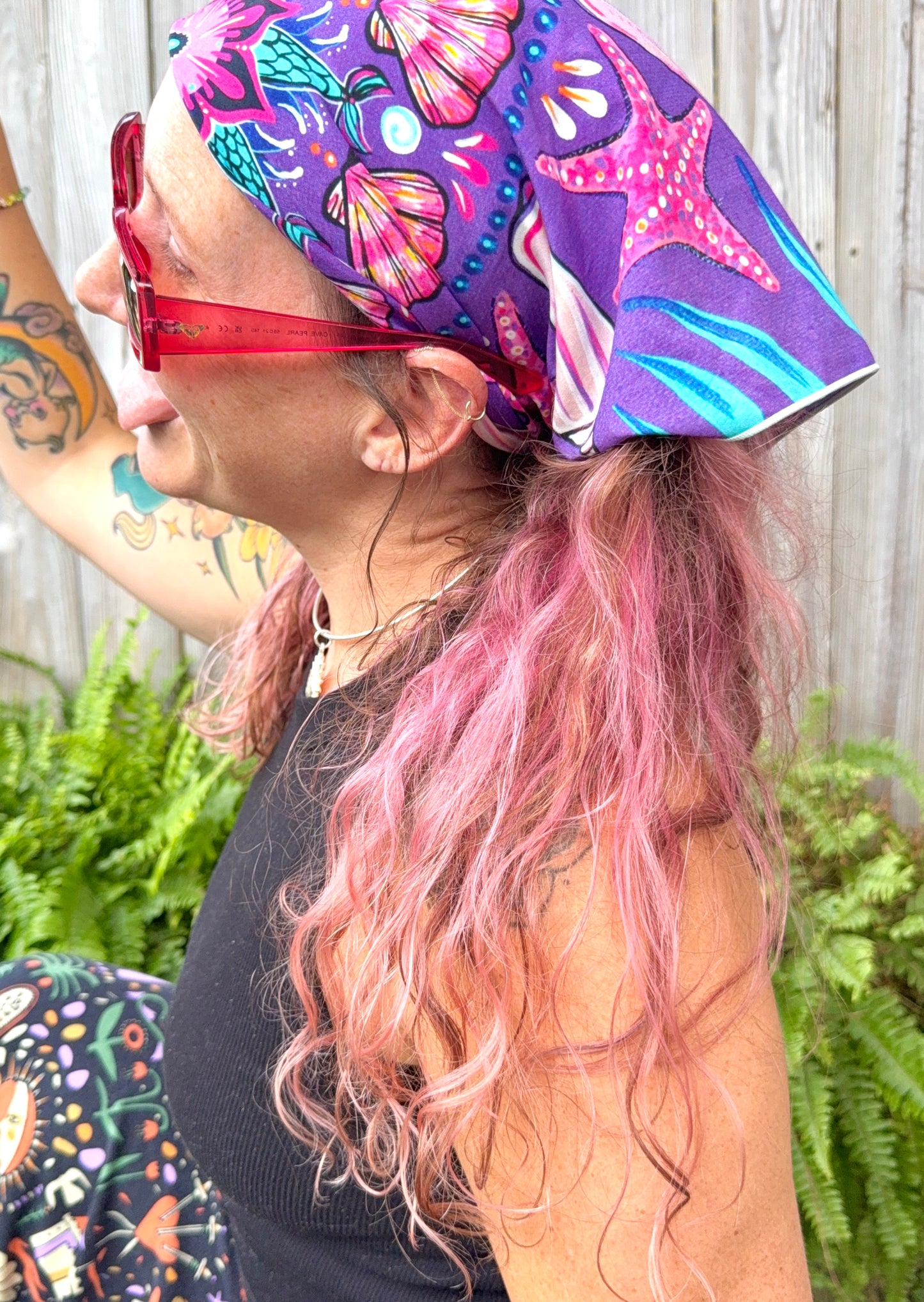 mermaid mandala bandana - silk/cotton mandala bandana (Copy)