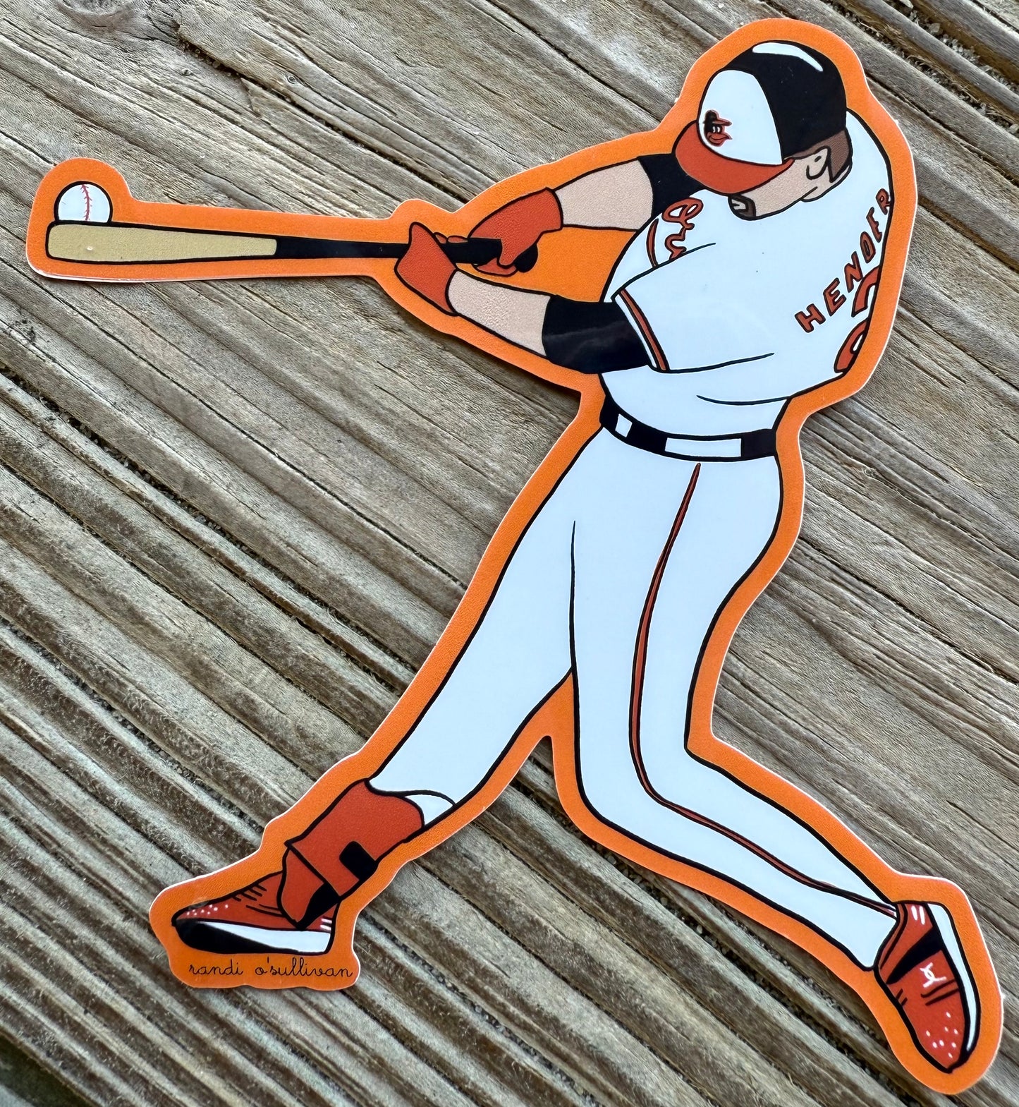 vinyl sticker - gunnar henderson - baltimore orioles baseball sticker