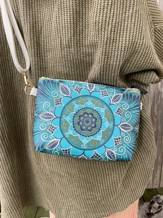 oceanic opulence vegan crossbody purse - mandala bag