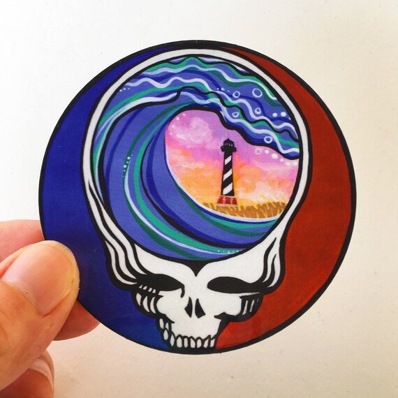 steal your paradise sticker - cape hatteras lighthouse steal-ie sticker - vinyl outer banks sticker