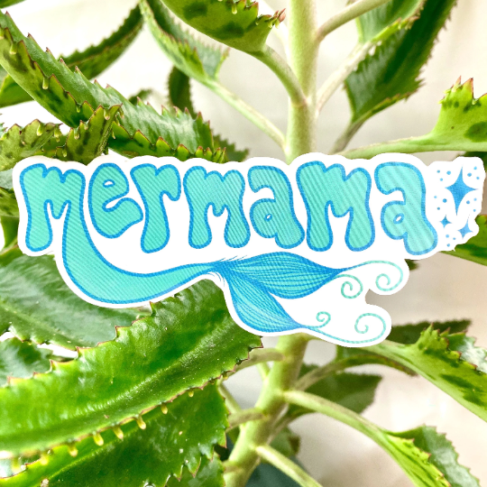 vinyl mermama sticker